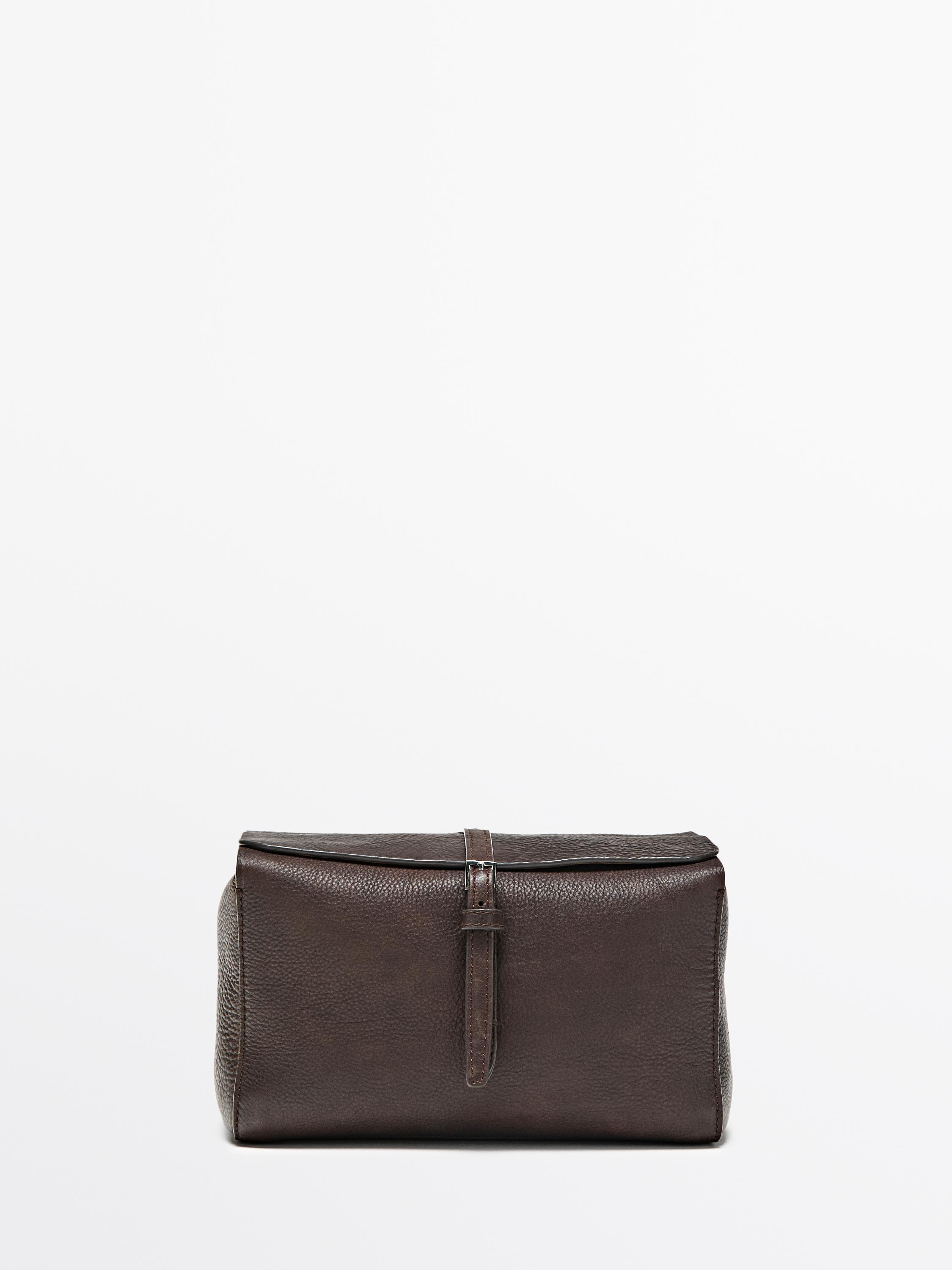Trousse de voyage en cuir nappa